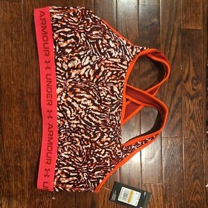 Under Armour Women's Orange Patterned Sports Bra